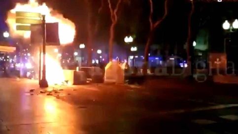 Explota una supuesta bombona de gas en una barricada en Tarragona