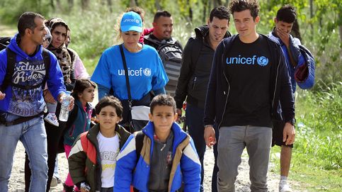 Orlando Bloom visita un campo de refugiados sirios
