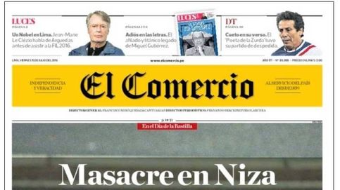 El atentado de Niza marca las portadas de la prensa internacional