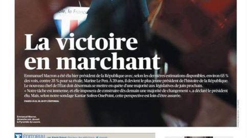La prensa celebra la victoria de Macron 