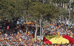 Los antiindependentistas 'toman' Barcelona