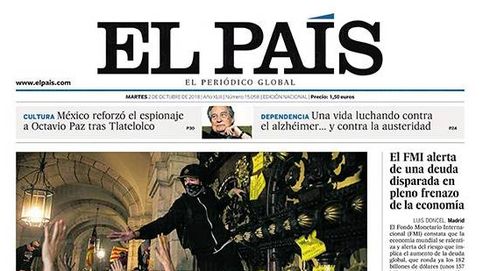 El 'asalto' al Parlament acapara las portadas de la prensa tras el 1-O