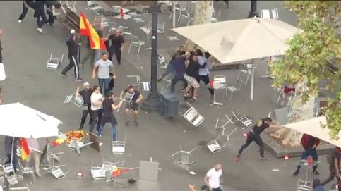 Violentos incidentes entre ultras en Barcelona