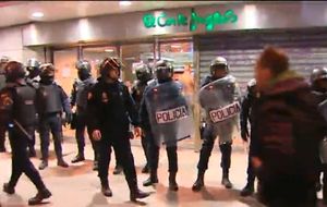 Cargas policiales en el centro de Madrid (16/01/2014)