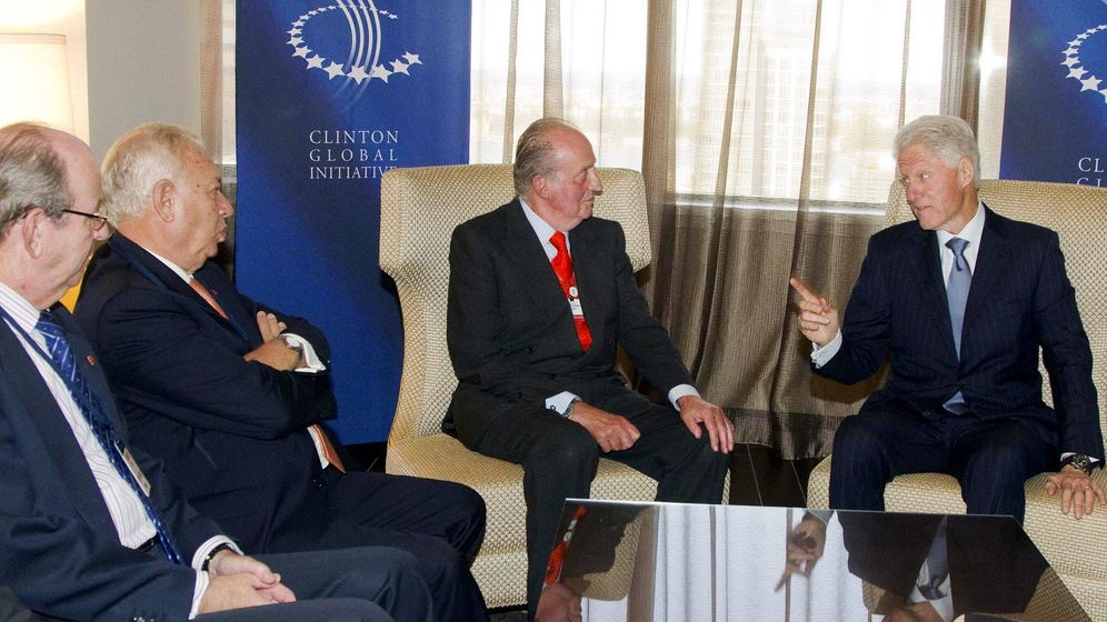 Foto: Spottorno, Margallo, don Juan Carlos y Bill Clinton, en Nueva York en 2012. (EFE)