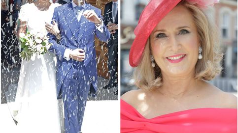 Nieves Herrero emocionada en la boda de su hija mayor
