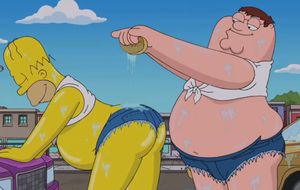 El 'sexy' encuentro entre Homer y Peter