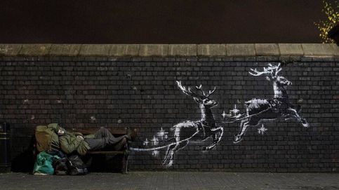 Banksy denuncia la precariedad de las personas sin hogar en un nuevo mural