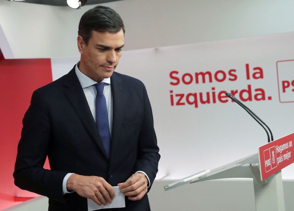 Foto: Pedro SÃ¡nchez, durante la rueda de prensa tras la reuniÃ³n de la ejecutiva federal del PSOE celebrada el pasado viernes. (EFE)