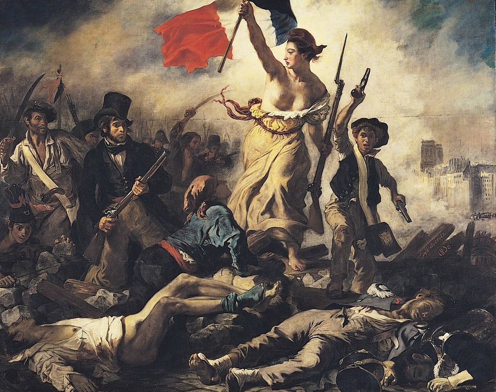 Foto: 'La libertad guiando al pueblo', EugÃ¨ne Delacroix.