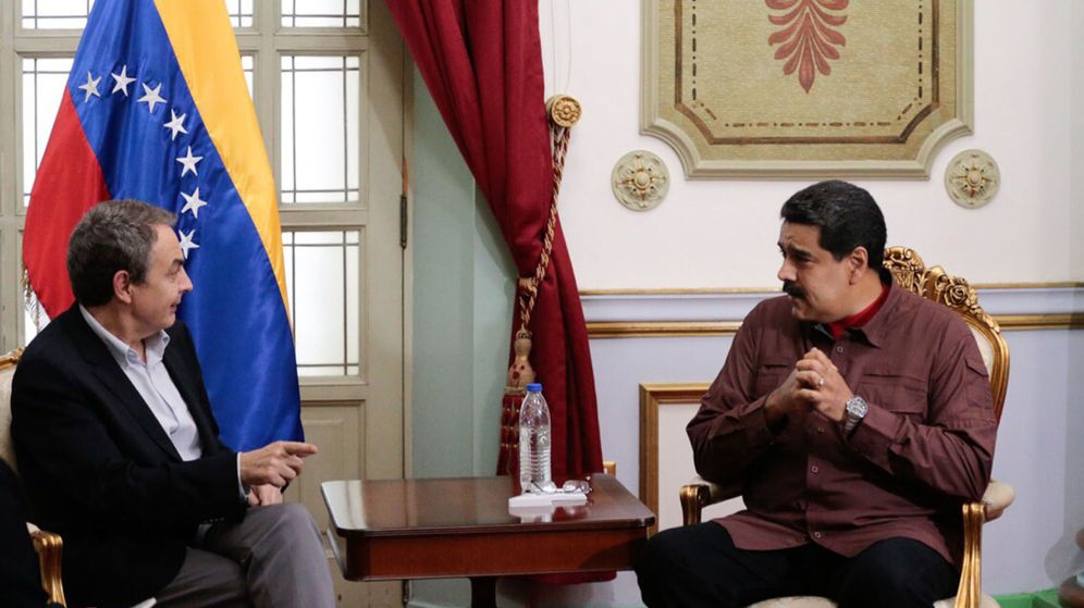 Foto: El presidente venezolano, Nicolás Maduro (d), reunido con el exjefe del Gobierno español José Luis Rodríguez Zapatero. (EFE)