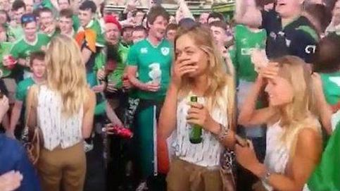 Los seguidores de Irlanda en la Eurocopa cortejan a una joven francesa con canciones populares