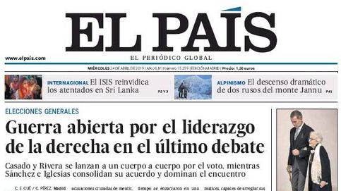 El segundo debate entre Iglesias, Sánchez, Casado y Rivera, en la prensa nacional 