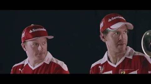 Vettel  y Raikkonen dando la nota