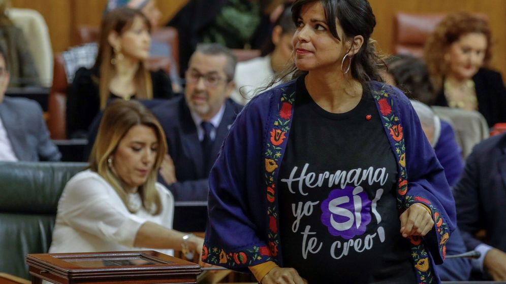 Foto: La lÃ­der de Adelante AndalucÃ­a, Teresa RodrÃ­guez, durante la sesiÃ³n constitutiva de la XI Legislatura en el Parlamento andaluz. (EFE)
