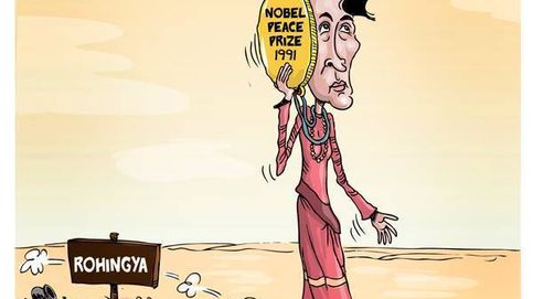 El genocidio rohingyá y el silencio de Suu Kyi en Birmania, en viñetas