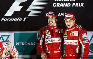 Alonso y Massa, en imágenes