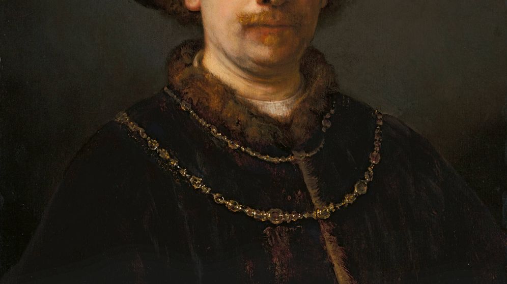 Foto: 'Autorretrato con gorra y dos cadenas', de Rembrandt