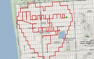 El mapa del GPS, un lienzo para los deportistas más creativos