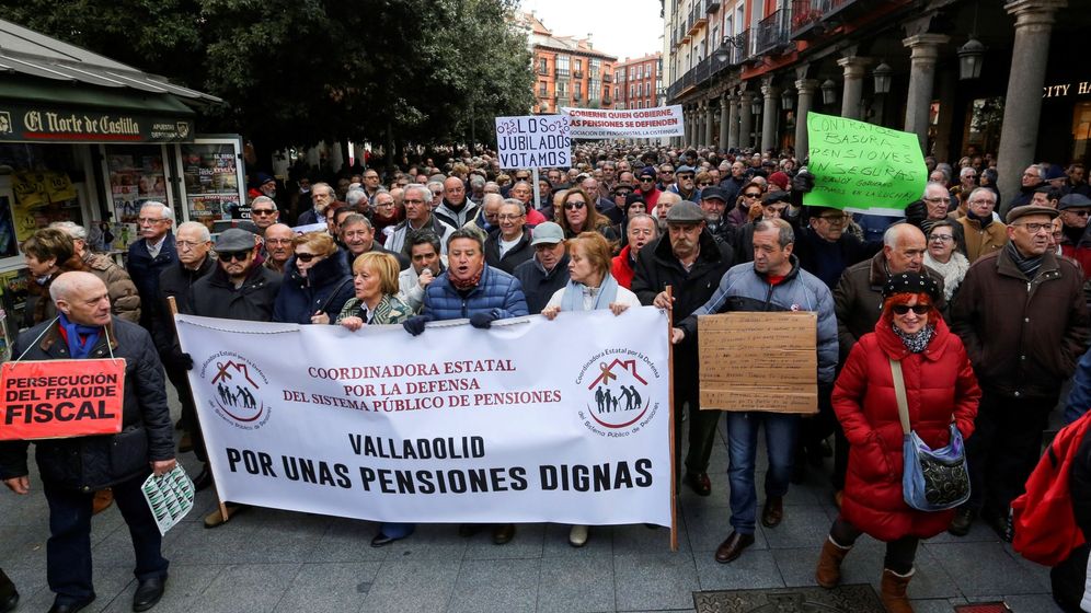Foto: ManifestaciÃ³n de pensionistas en Madrid. (EFE)