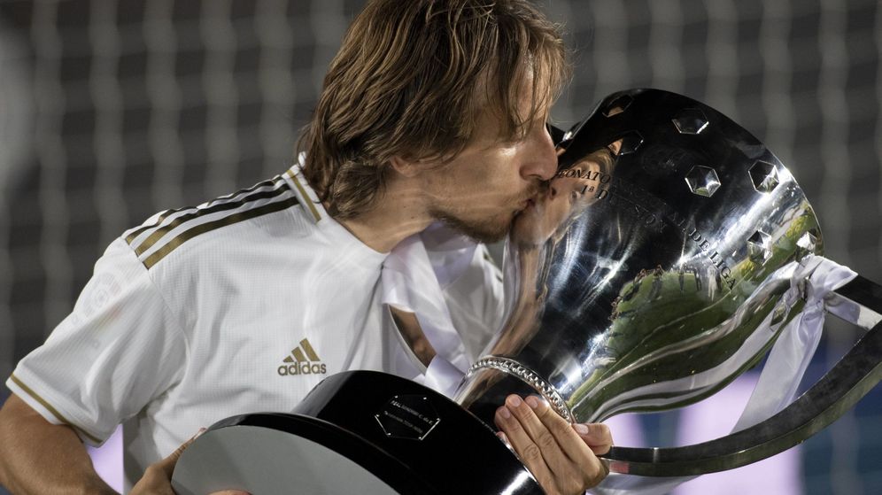 Foto: Modric celebra el título liguero.