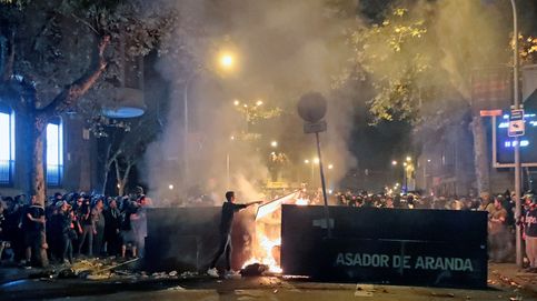 La sexta jornada de disturbios en Barcelona, en imágenes