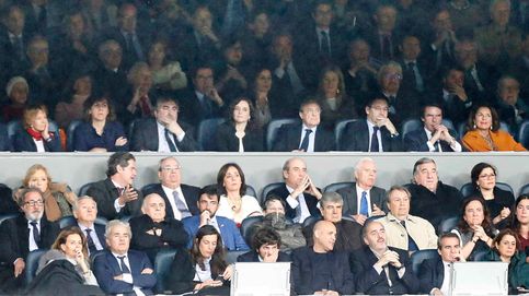 Las caras del palco del Real Madrid - Barcelona en el Santiago Bernabéu