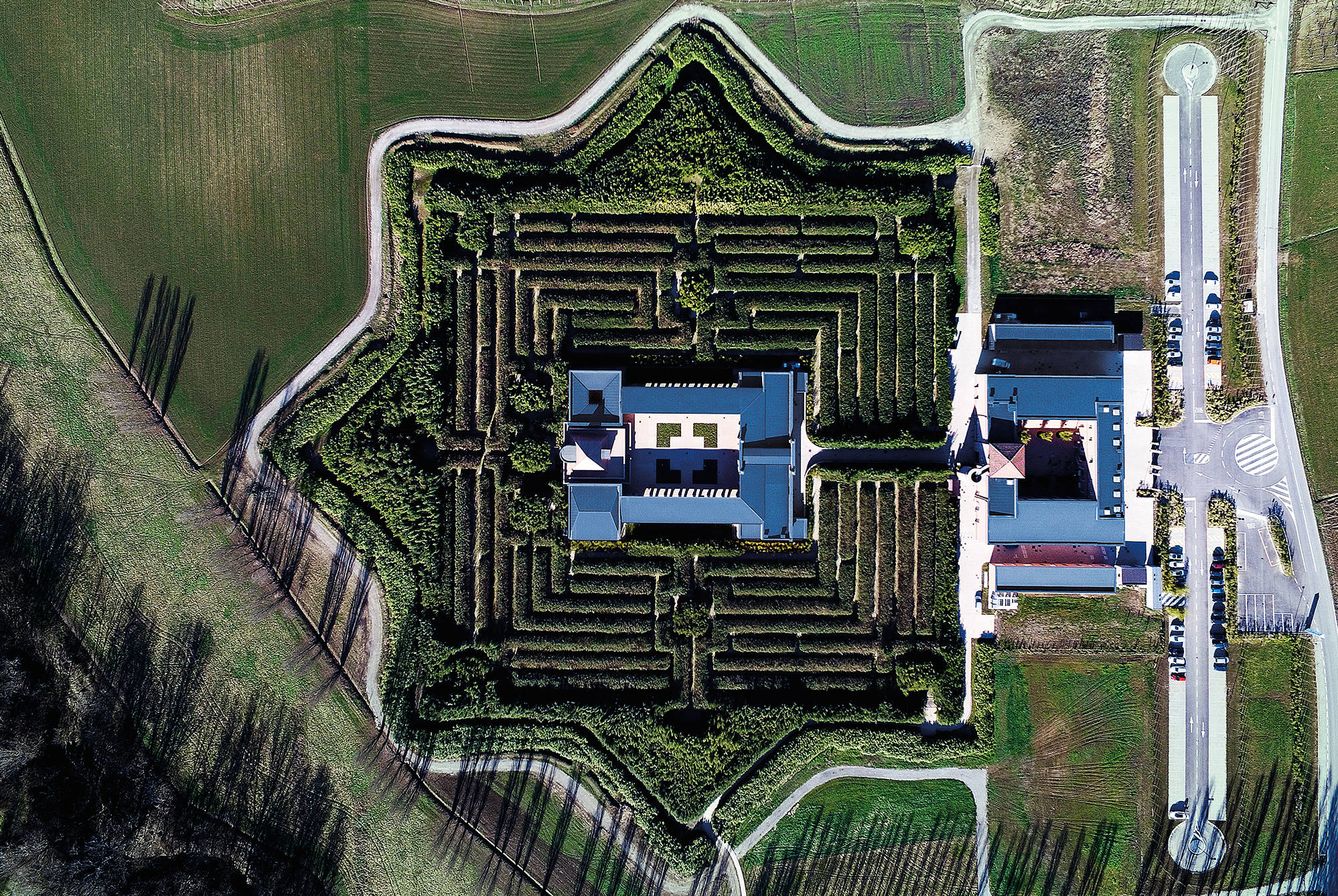 Foto: Vista aérea del Labirinto della Massone. (Giovanni Gastel)