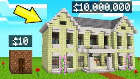 MINECRAFT $10 vs. $10,000,000 MANSION TOUR! (House Build Challenge)