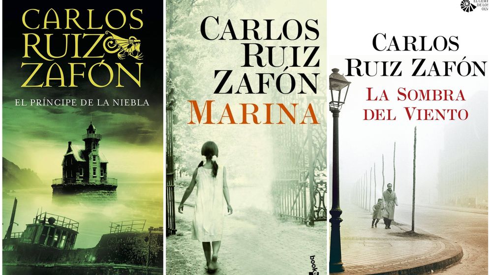 Foto: Tres de las obras más emblemáticas de Carlos Ruiz Zafón.