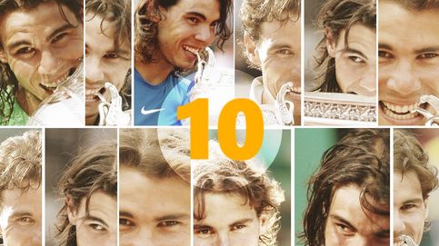 Los 10 mordiscos de Rafa Nadal en Roland Garros