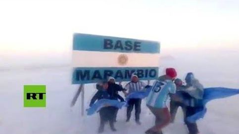 Así celebran en la Antártida la victoria de Argentina en el Mundial