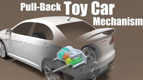 Este es el mecanismo de los coches de juguete para que avancen al echarlos hacia atrás