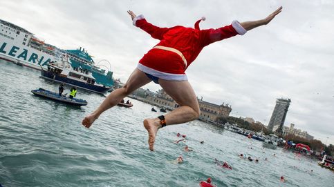 Travesía de Navidad de Gijón y la playa, destino navideño: el día en fotos