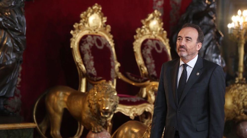 Foto: Manuel Marchena, durante la recepción en el Palacio Real por la Fiesta Nacional. (EFE)