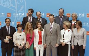 Los príncipes de Asturias, en los premios APM 2012