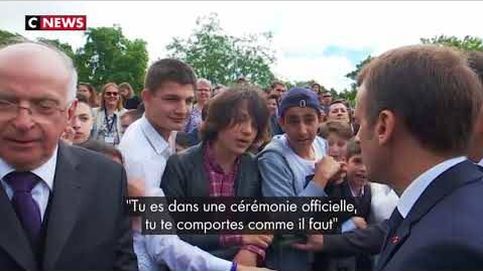 Macron regaña a un estudiante por llamarle Manu