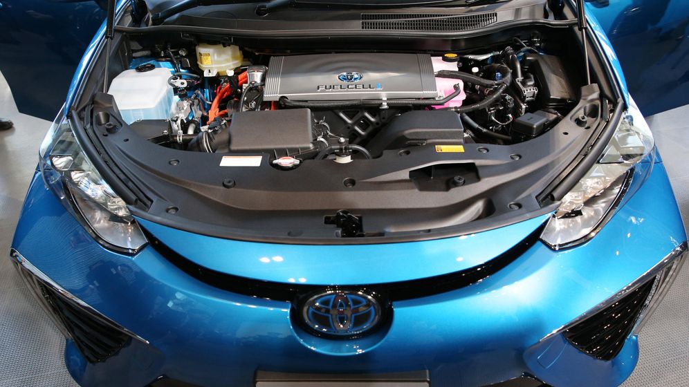 Foto: El Mirai de Toyota funciona con una pila de combustible.