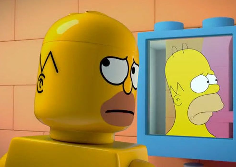 Agencia de viajes dólar estadounidense Refrigerar Los Simpsons se convierten en Lego durante un episodio