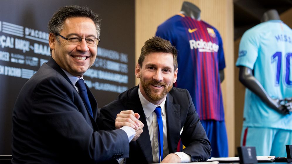 Bartomeu junto a Leo Messi (Foto: EFE).