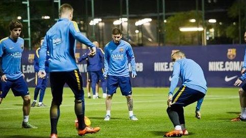 FC Barcelona - Leo Messi, Rakitic and Ter Stegen in training