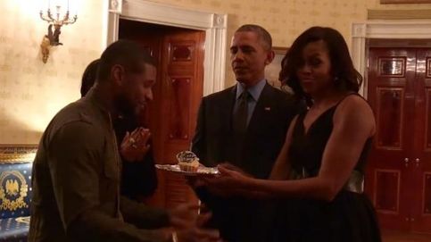 Los Obama le cantan el cumpleaños feliz a Usher