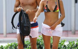 Mario Suárez y Malena Costa, una pareja de guapos en Miami
