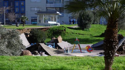 Se hunde un parque infantil sobre un parking subterráno en Santander
