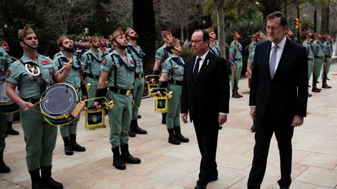 El encuentro de Rajoy y Hollande en Málaga, en imágenes